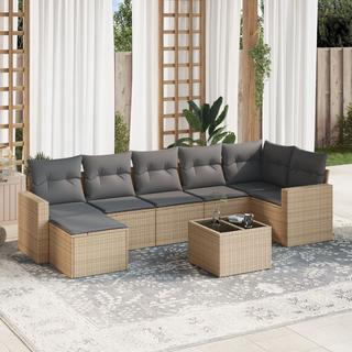 VidaXL set divano da giardino Polirattan  