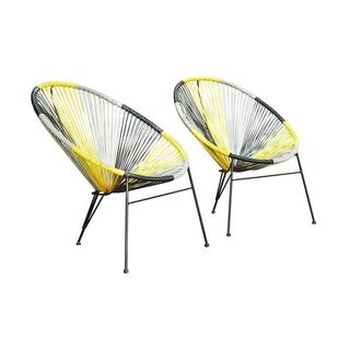 Vente-unique Lot de 2 chaises de jardin II en fils de résine tressés  ALIOS  