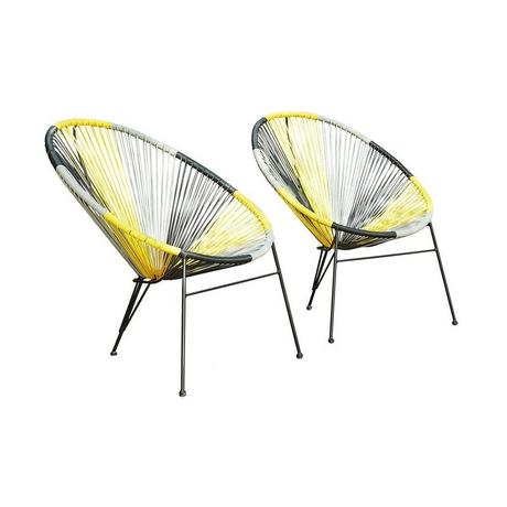 Vente-unique Lot de 2 chaises de jardin II en fils de résine tressés  ALIOS  