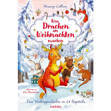 Was Drachen an Weihnachten machen - Eine Vorlesegeschichte in 24 Kapiteln Callsen, Henning; Rammensee, Lisa (Illustrationen) Copertina rigida 