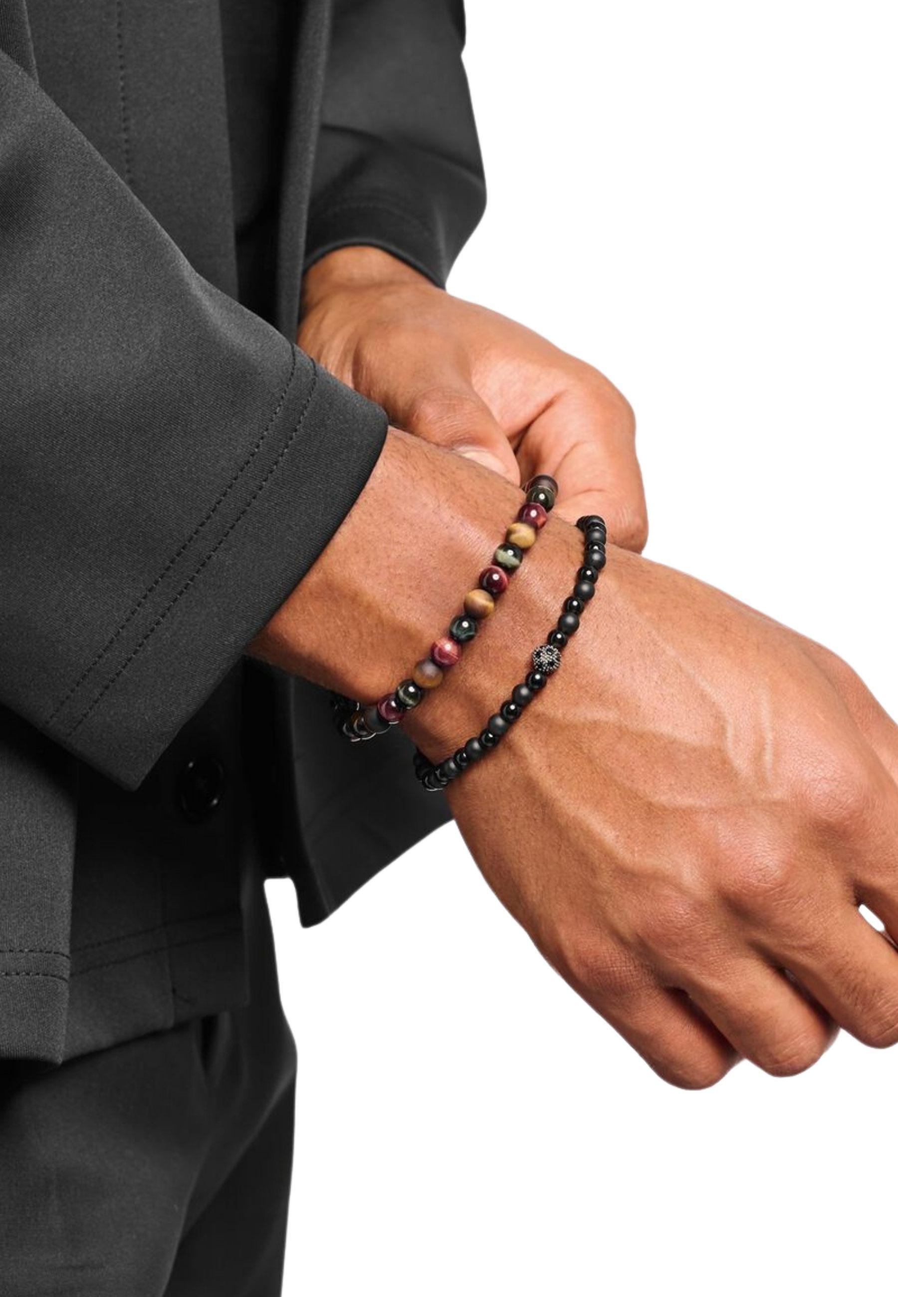 Thomas Sabo  Talisman Armband Mit Tigerauge Perlen 