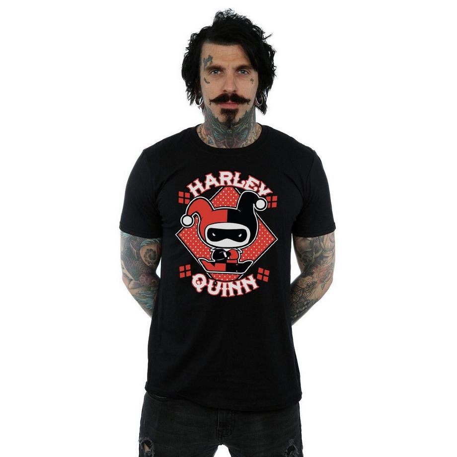 Harley Quinn Harley Quinn Chibi Logo T-Shirt Manches Courtes  