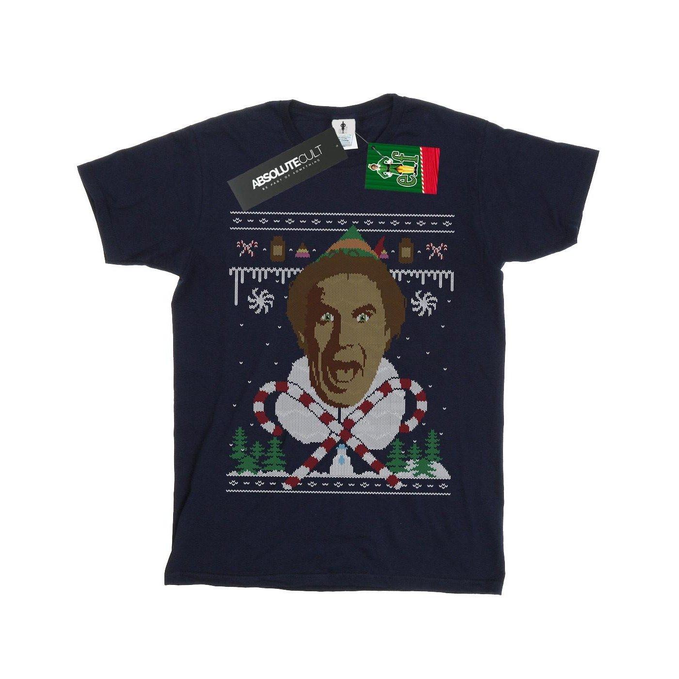 Image of Christmas Fair Isle Tshirt Jungen Marine 152-158