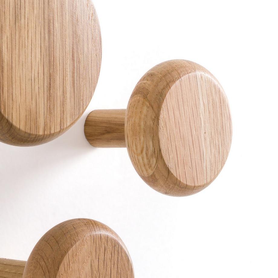 La Redoute Intérieurs Lot de 3 patères en chêne  