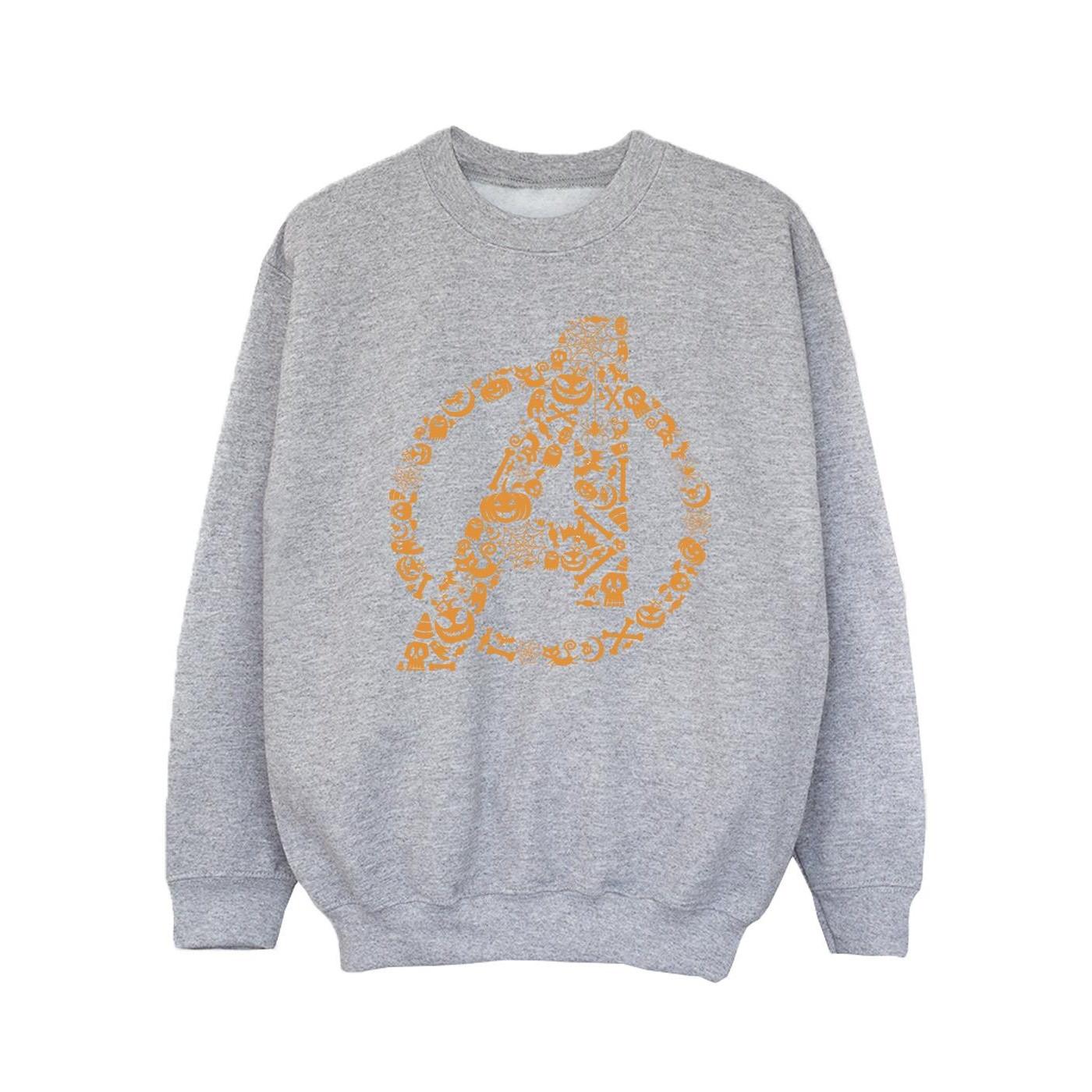 Image of Avengers Halloween Logo Sweatshirt Mädchen Grau 140/146