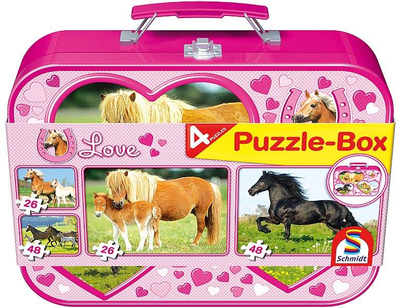 Schmidt  Puzzle Pferde Puzzlebox 