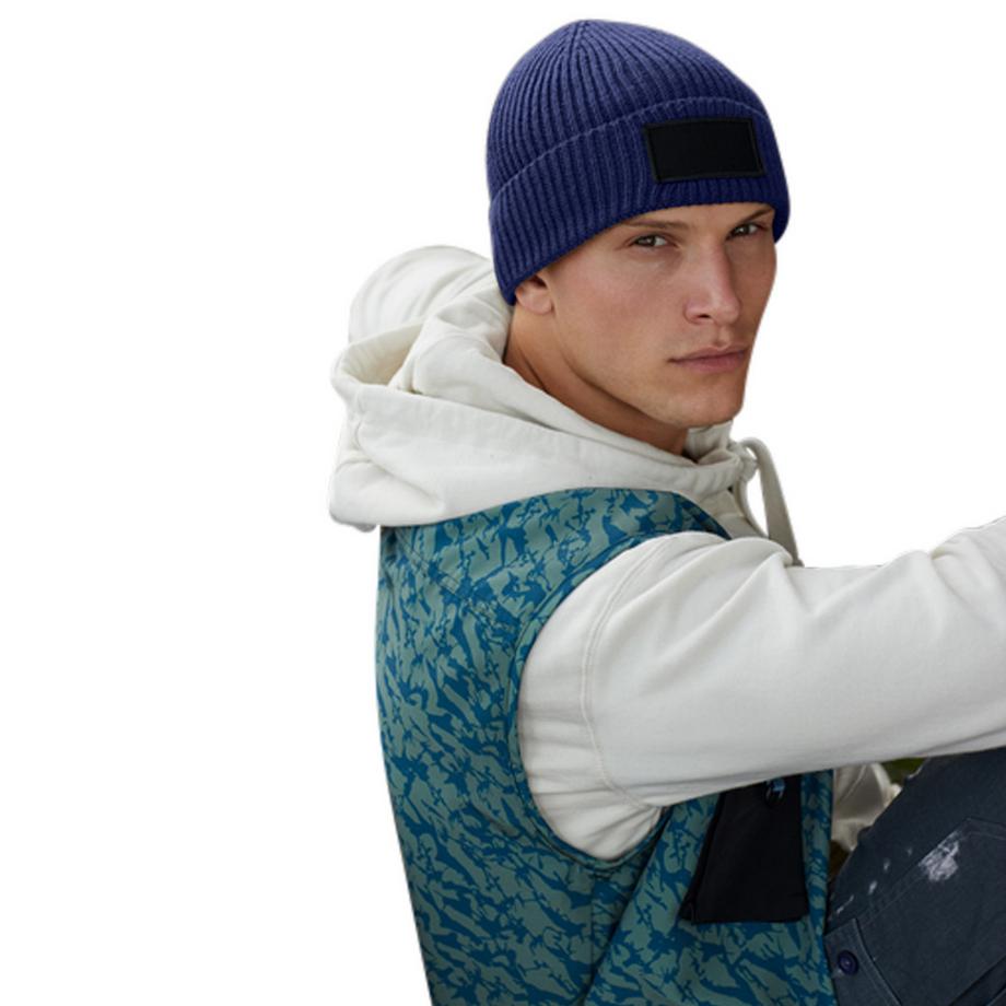 Beechfield Fashion Mütze Gewebter Aufnäher  