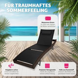 Tectake Rattan Sonnenliege Moana  