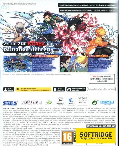 SEGA  SEGA Demon Slayer - The Hinokami Chronicles Standard Englisch PlayStation 5 