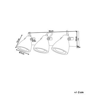 Beliani Wandlampen aus Beton Industriell MISTAGO  