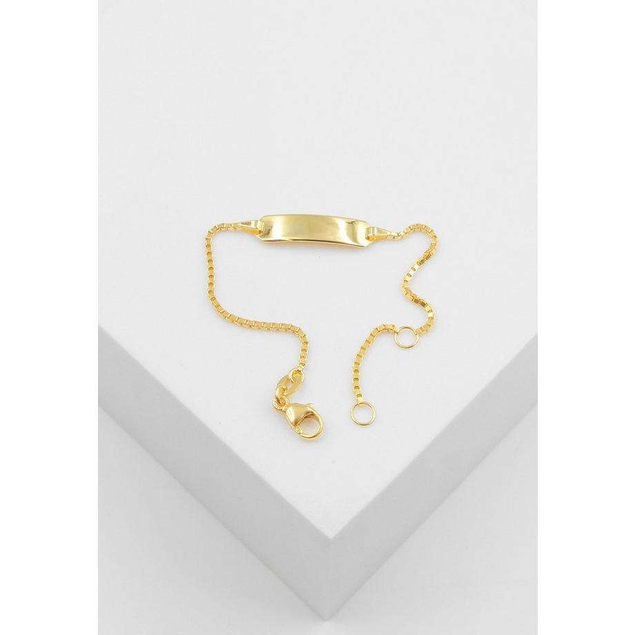 MUAU Schmuck  ID-Bracelet Venezianer Gelbgold 750, 1.1mm, 14cm 