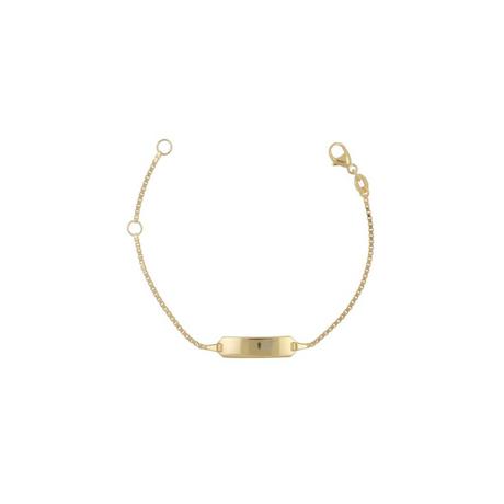 MUAU Schmuck  ID-Bracelet Venezianer Gelbgold 750, 1.1mm, 14cm 