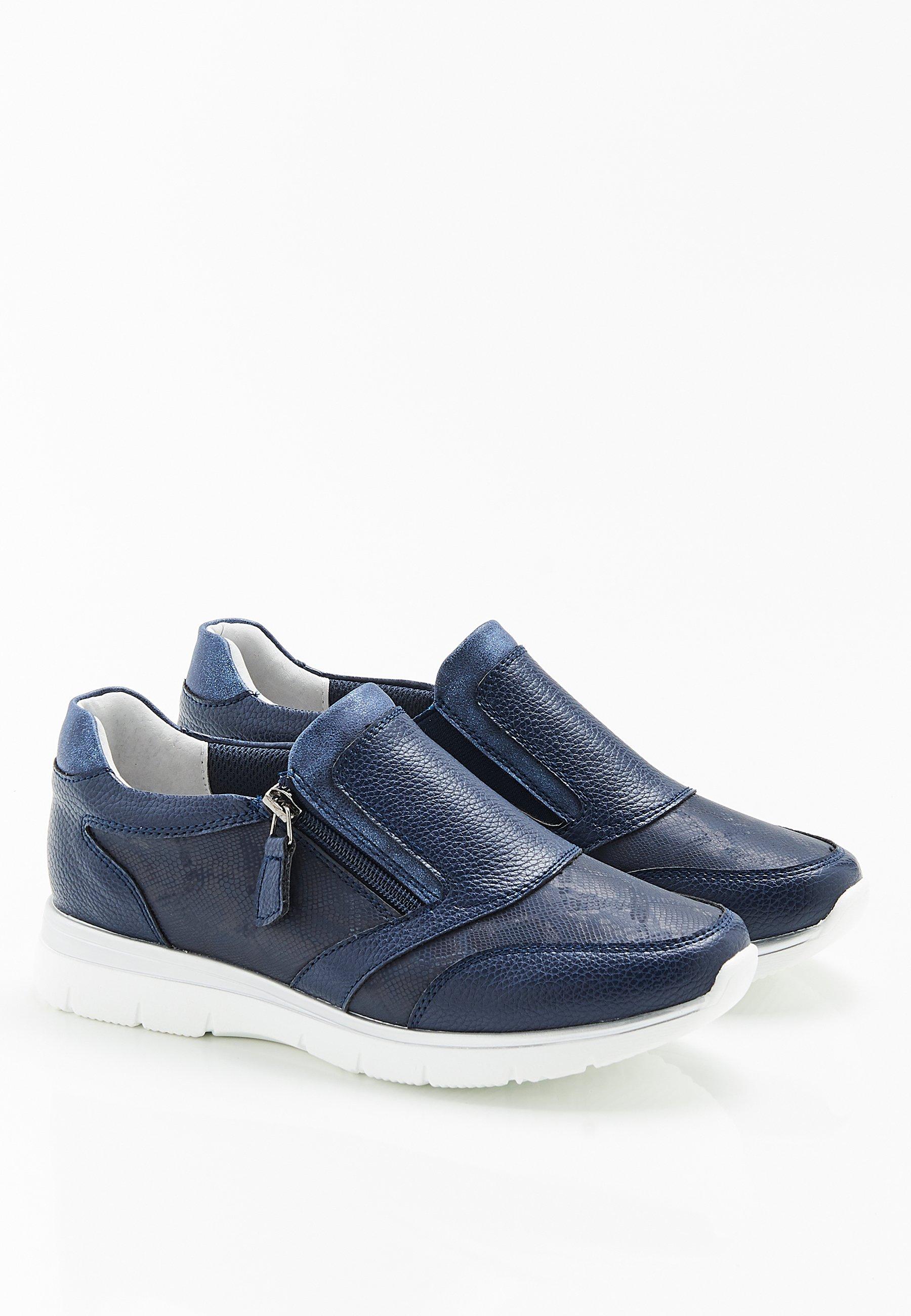 Image of Sneakers Mit Reißverschluss. Unisex Blau 37