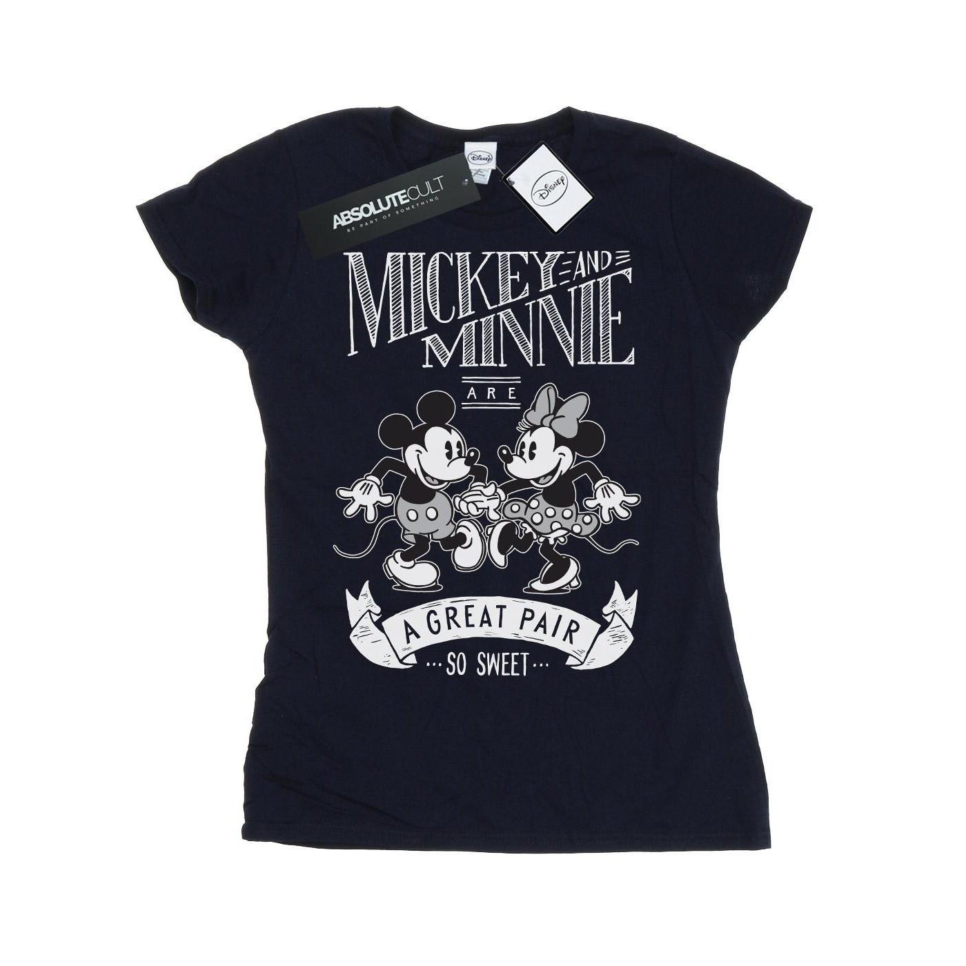 Image of Mickey And Minnie Mouse Great Pair Tshirt Damen Marine L