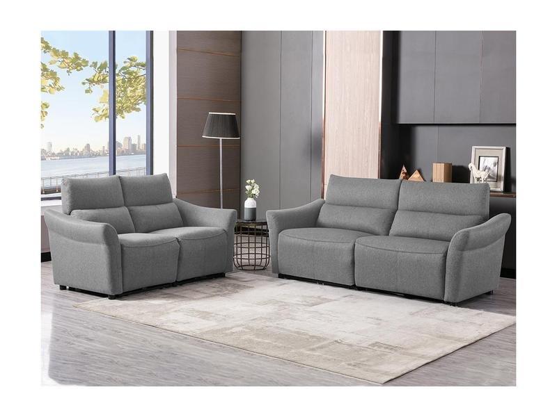 Vente-unique Relaxgarnitur elektrisch 3+2 Stoff RAGNAR  