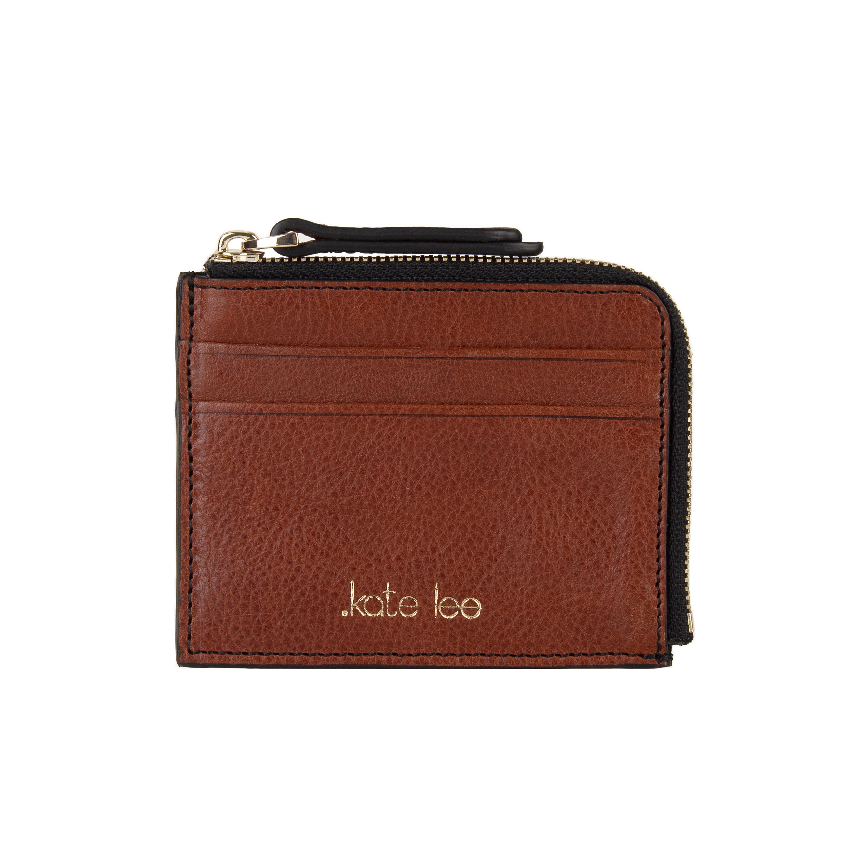 Image of Kartenetui Mit Geldbörse Mit Reißverschluss Aus Alois-leder In Der Farbe Braun Damen Braun ONE SIZE