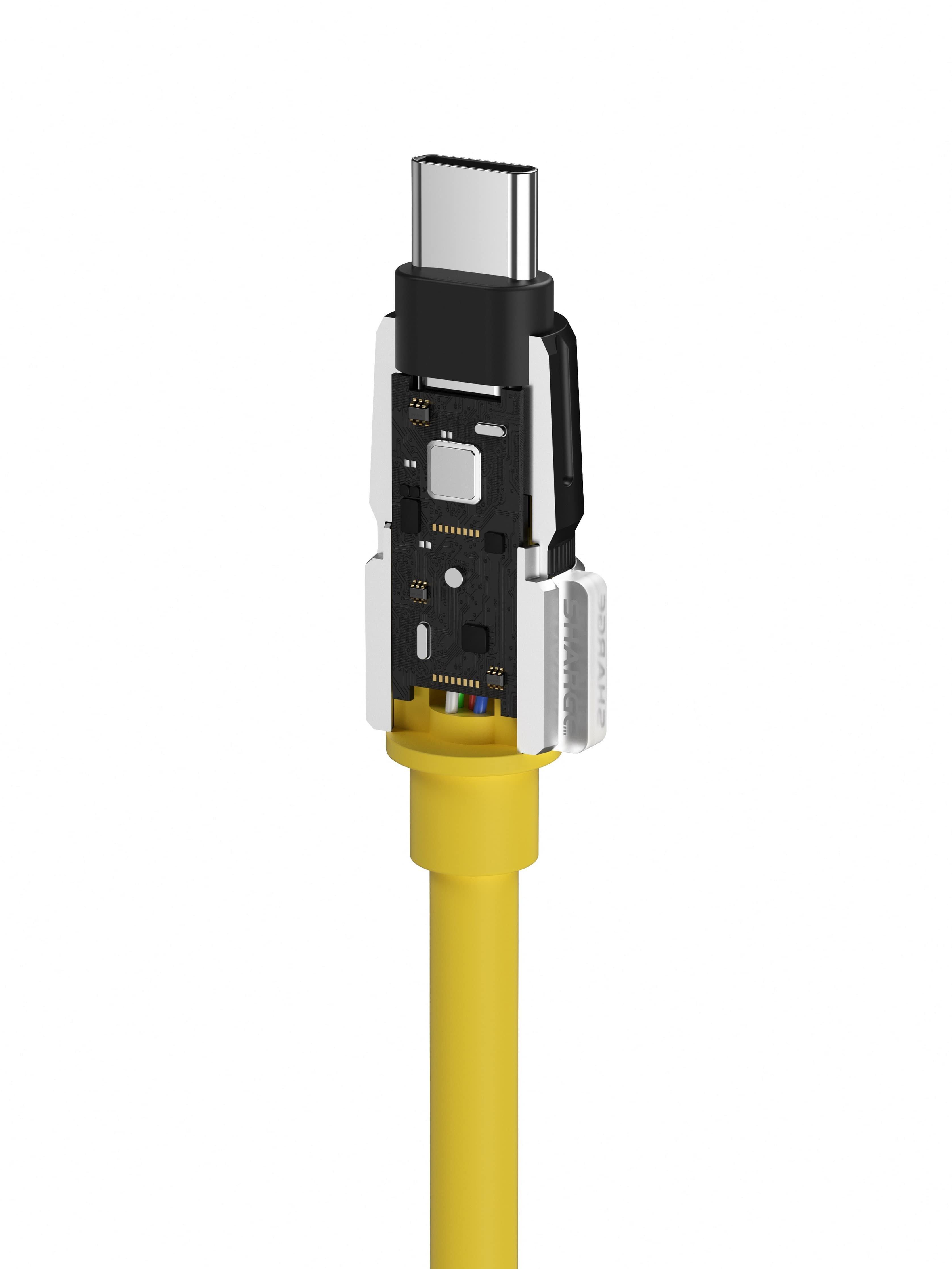 Sharge  USB-C auf C Phantom Gelb Kabel 