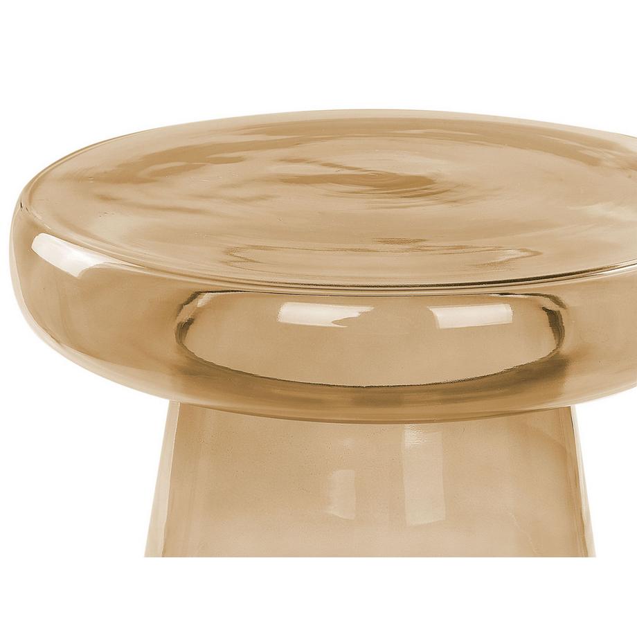 Beliani Table d'appoint en Verre Rétro CALDERA  