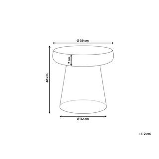 Beliani Beistelltisch aus Glas Modern CALDERA  