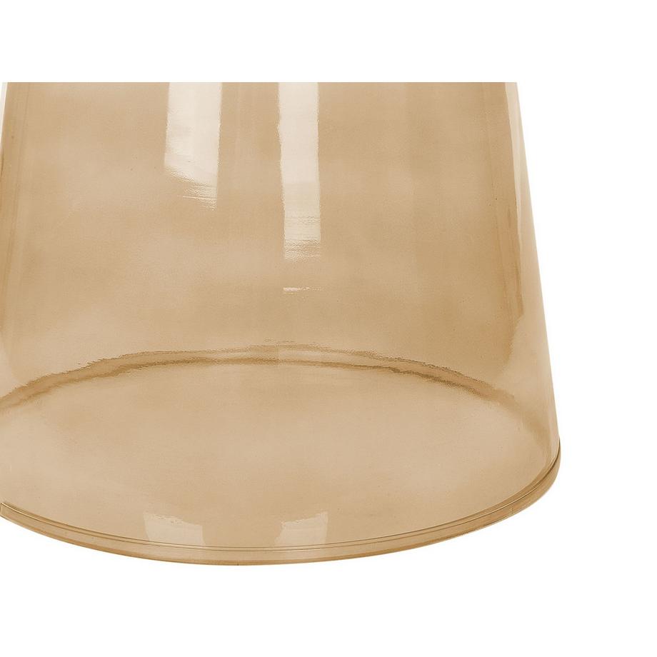 Beliani Table d'appoint en Verre Rétro CALDERA  
