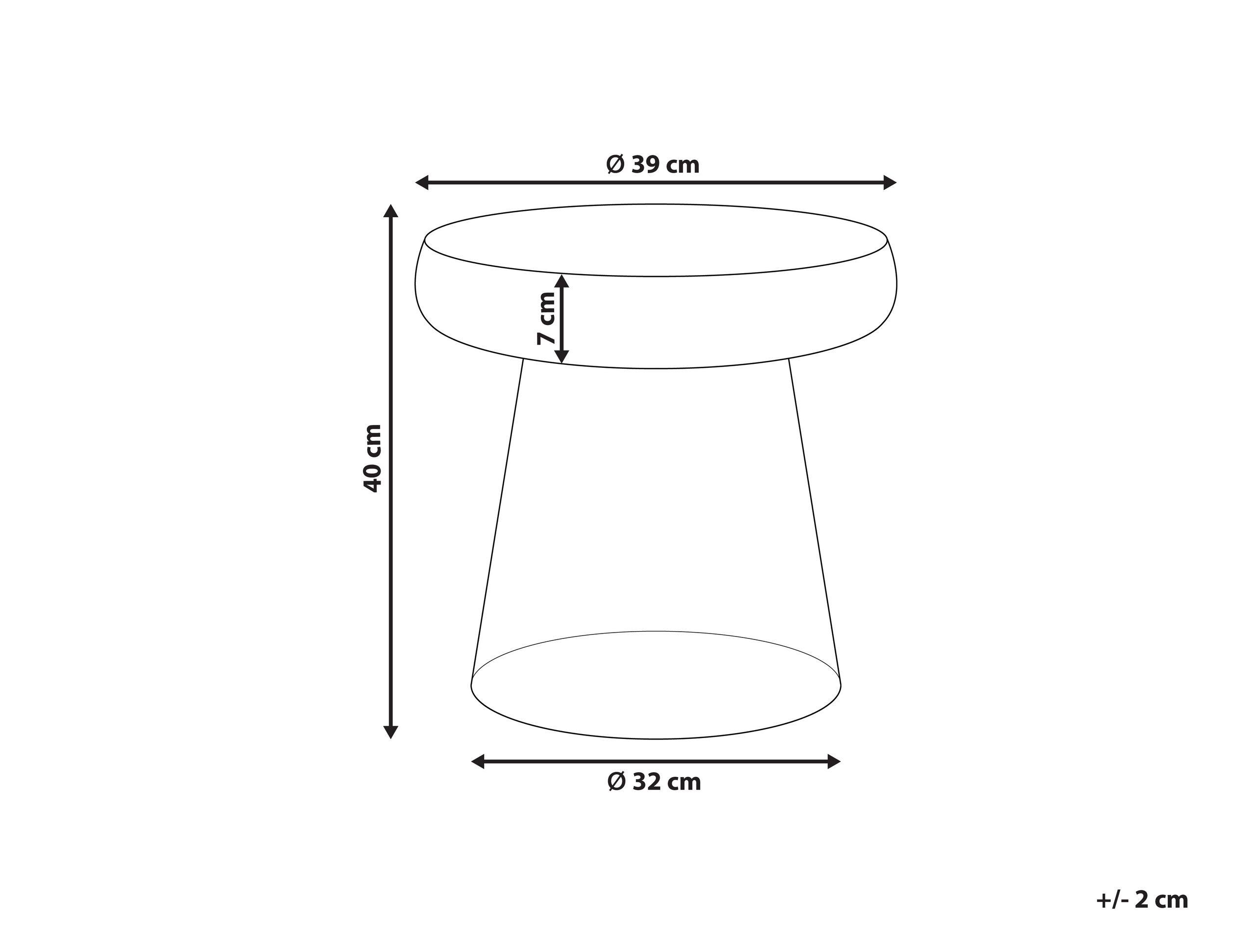 Beliani Beistelltisch aus Glas Retro CALDERA  