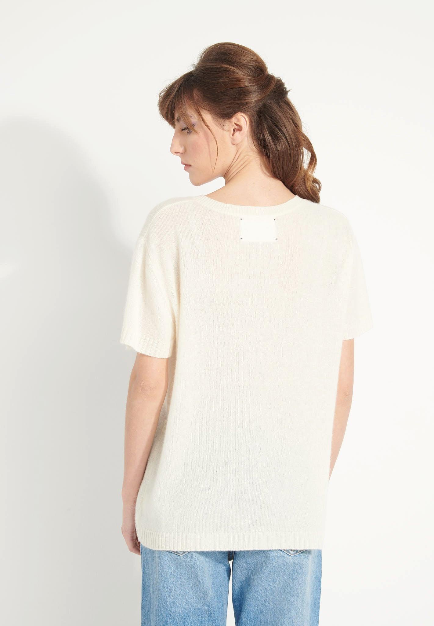 Studio Cashmere8  AVA 8 T-shirt girocollo - 100% cashmere riciclato 