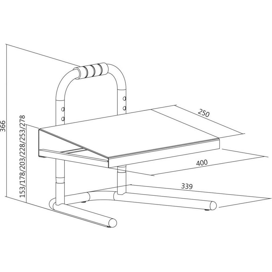 LogiLink  Repose-pieds inclinable et réglable en hauteur charge maximale 25 kg 