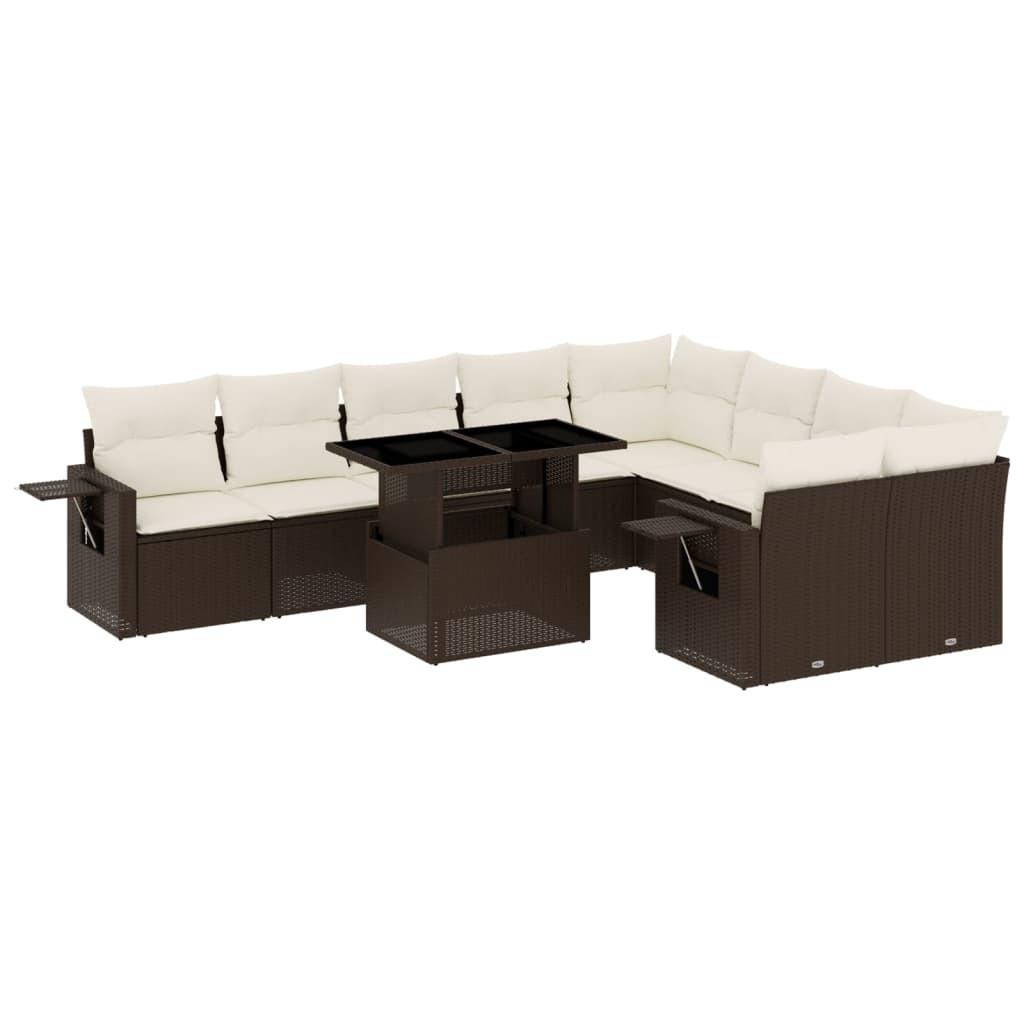 VidaXL set divano da giardino Polirattan  