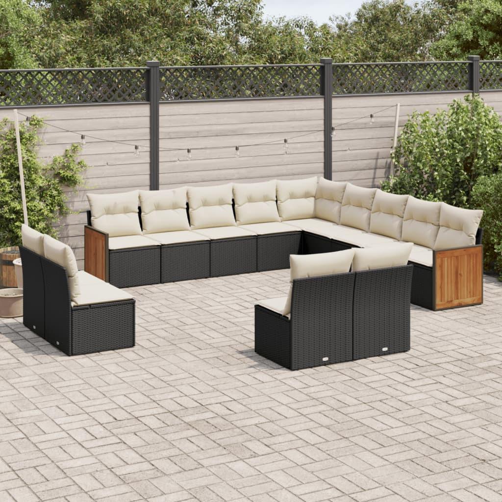 VidaXL set divano da giardino Polirattan  