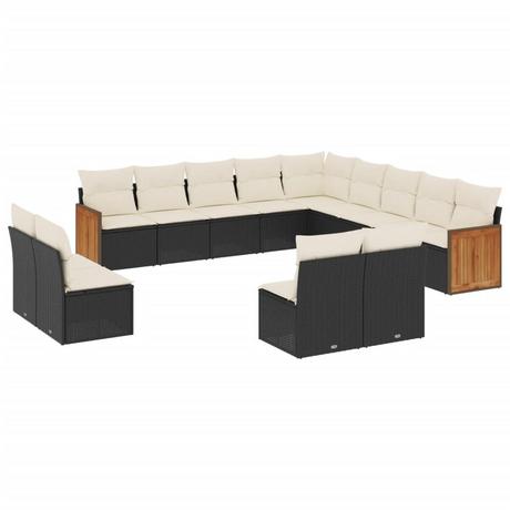 VidaXL set divano da giardino Polirattan  