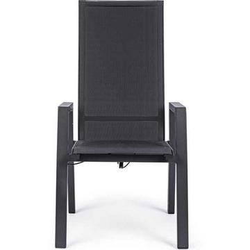 Fauteuil de jardin Steven avec fonction relax anthracite