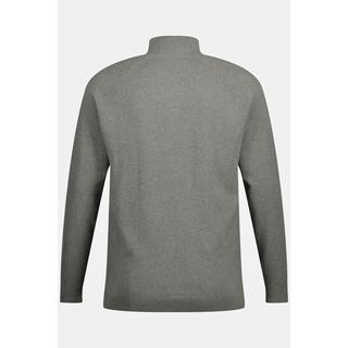 JP1880  Maglione polo con zip e maniche raglan 