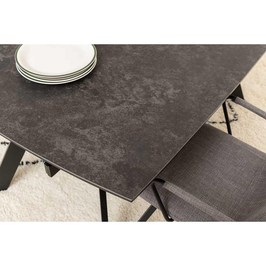 mutoni Tavolo da pranzo in ceramica Belladonna nero 240  