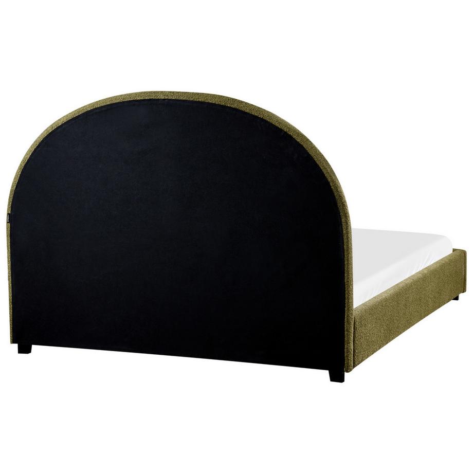 Beliani Lit avec sommier en Bouclé  VAUCLUSE  