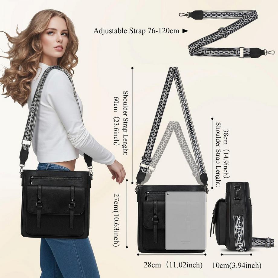 Only-bags.store Umhängetasche mit breitem Schultergurt  