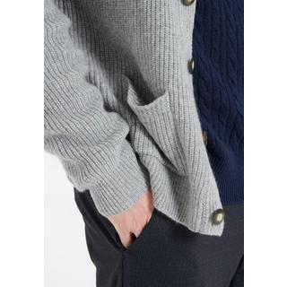 Studio Cashmere8  ZACH Cardigan con collo a scialle a 4 strati a coste - 100% Cashmere 