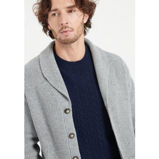 Studio Cashmere8  ZACH Cardigan con collo a scialle a 4 strati a coste - 100% Cashmere 