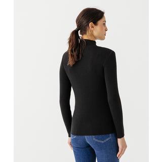 Damart  Rippenpullover mit Stehkragen aus 50 % Merinowolle 