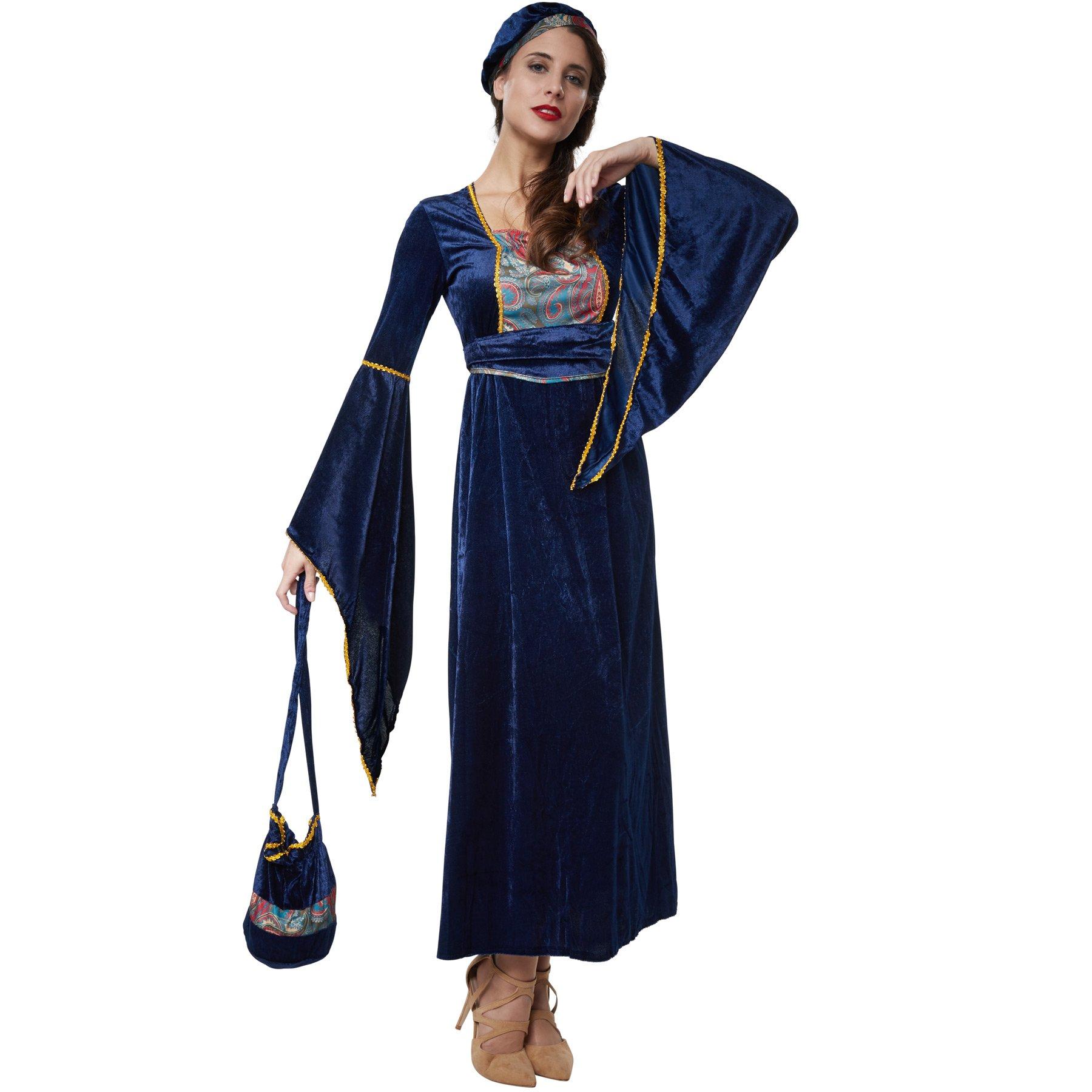 Image of Frauenkostüm Liebreizendes Burgfräulein Blau