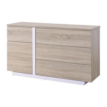 Commode NAPOLI 6 tiroirs Chêne