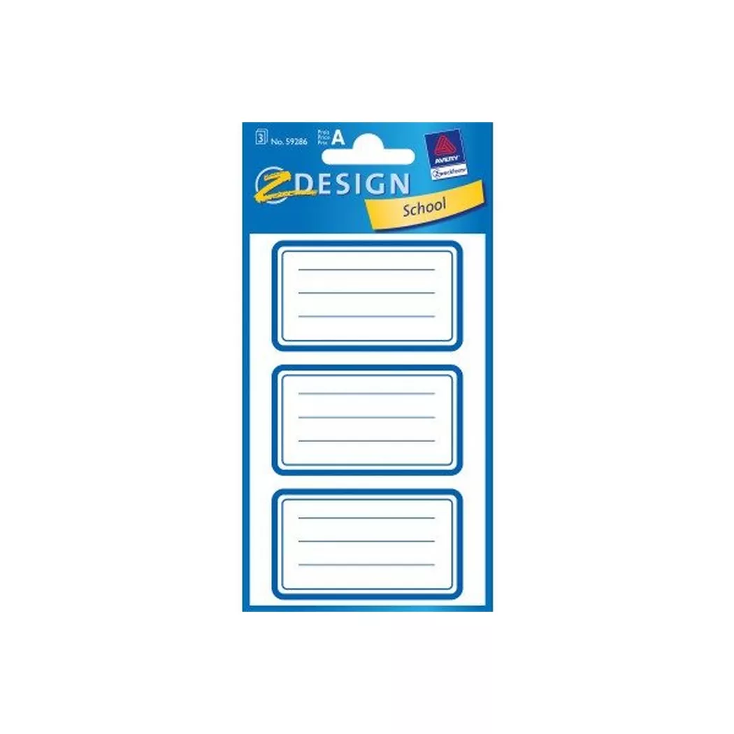 Z-DESIGN – Sticker School 59286 Namen-Etiketten 2 Stück, Stück