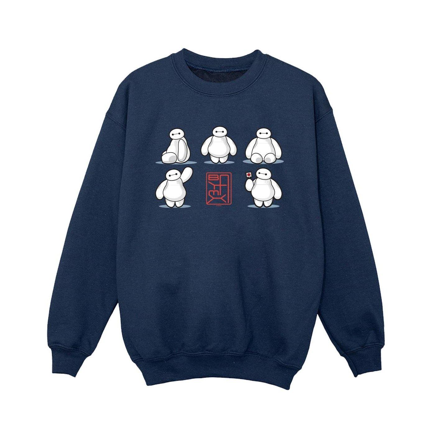 Image of Big Hero 6 Baymax Many Poses Sweatshirt Unisex Marine 152-158