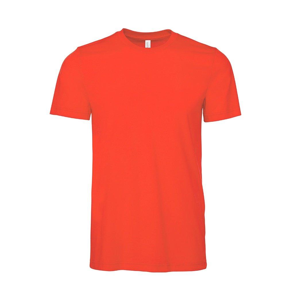 Image of Erwachsene Rundhalsausschnitt Tshirt Damen Rot Bunt XS