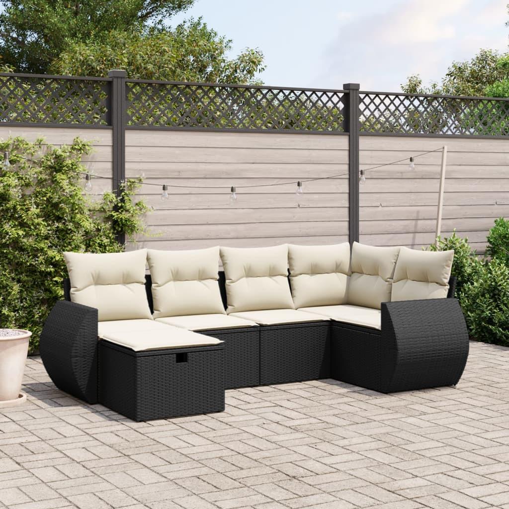 VidaXL set divano da giardino Polirattan  