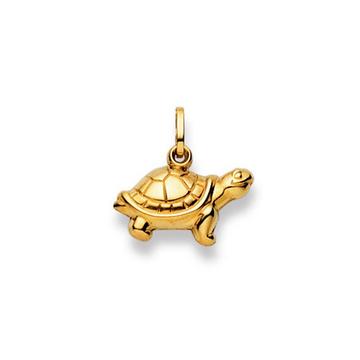Anhänger Schildkröte Gelbgold 750, 16x16mm