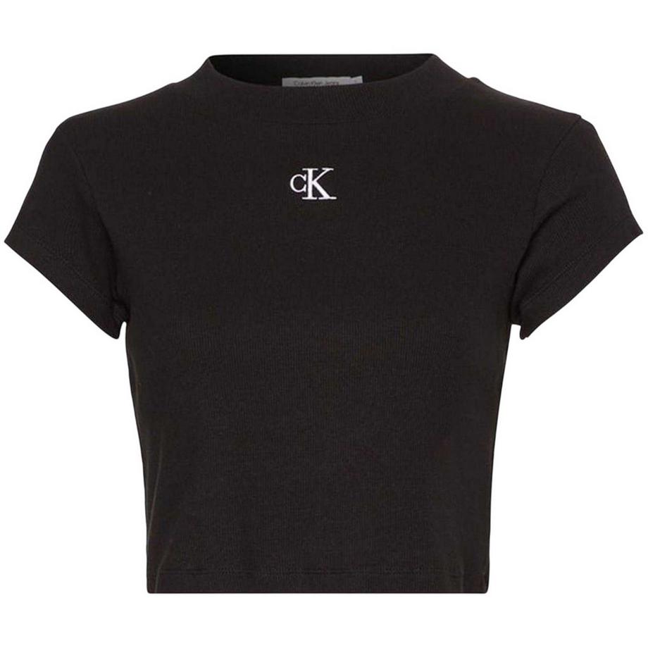 Kurzes T-Shirt, Gerippt