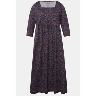 Ulla Popken  Jerseykleid, Herzen, Carree-Ausschnitt, 3/4-Arm 