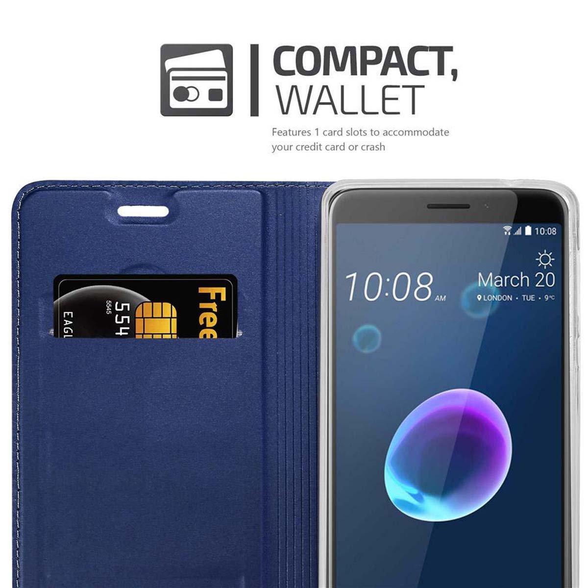 Cadorabo  Housse compatible avec HTC Desire 12 - Coque de protection avec fermeture magnétique, fonction de support et compartiment pour carte 