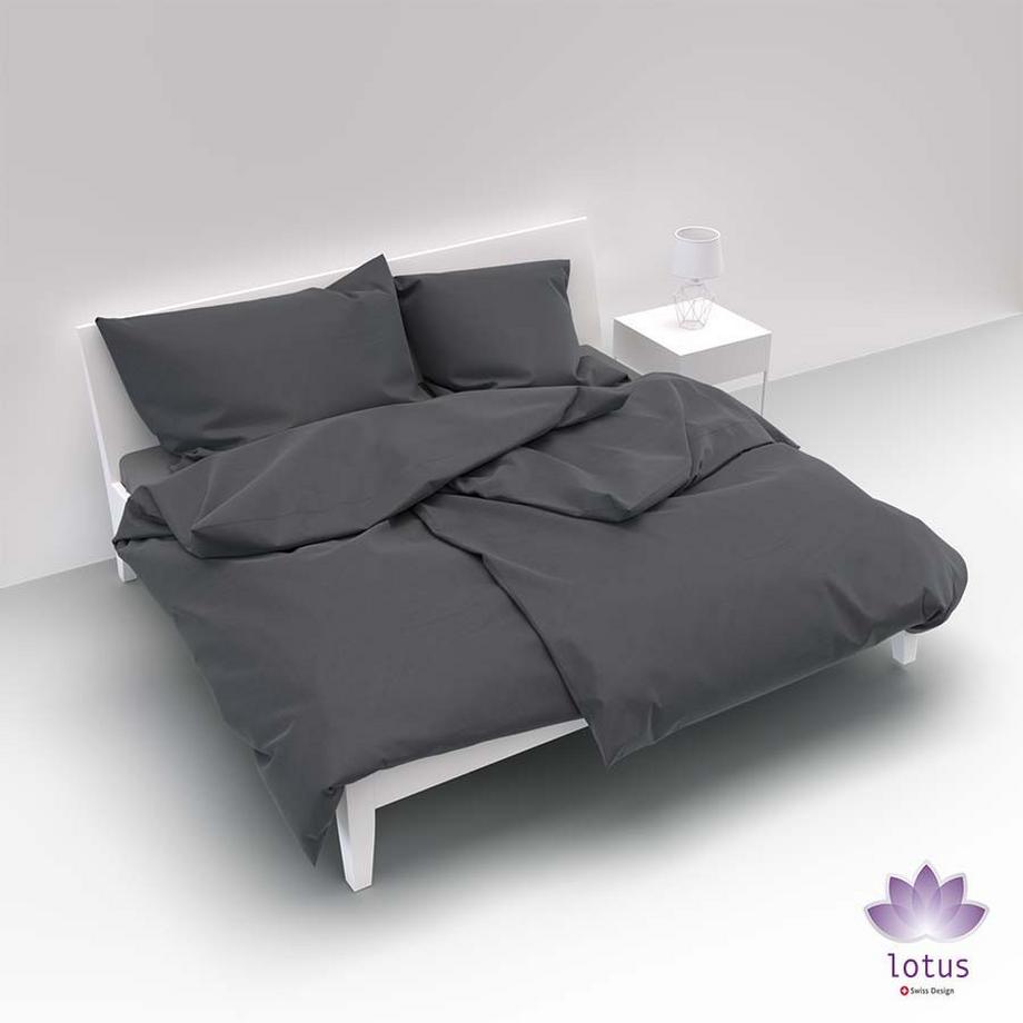 Lotus Bettwaren Biancheria da letto in raso tinta unita  