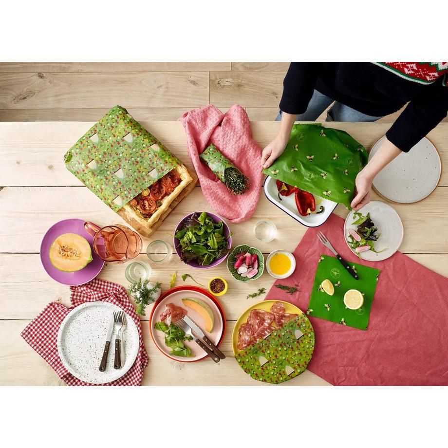 The Beeswax Wrap Co.  Bienenwachstuch XL Wrap Bees 